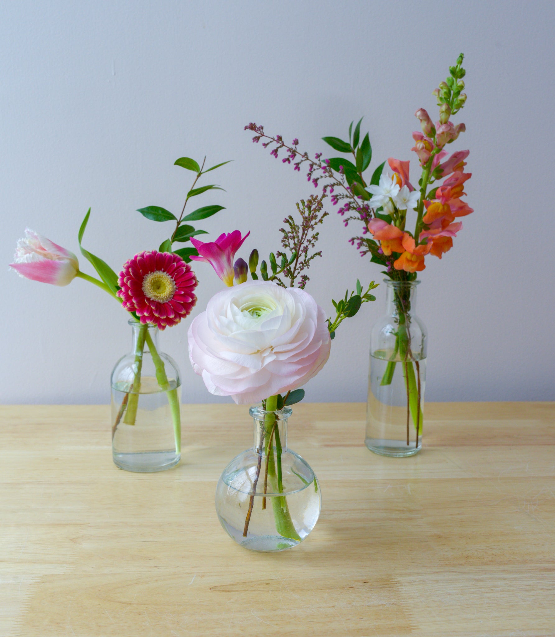 Summer Floral Bud Vases